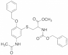 N-Benzyloxycarbonyl-5-(3-acetamido6-benzyloxypenyl)cysteine Methyl Ester