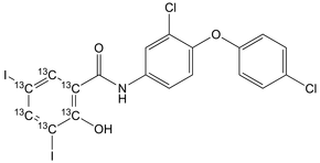 Rafoxanide (benzoyl ring-13C6)